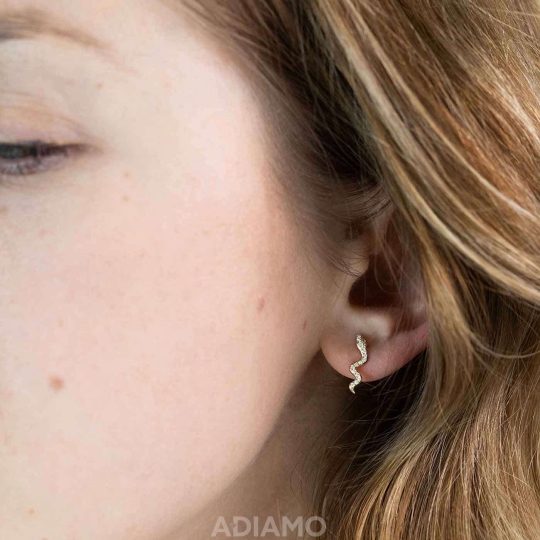 Kolczyki węże z diamentami (E88803 Y S)