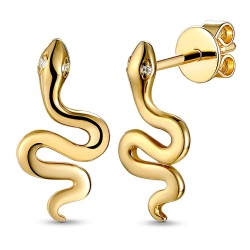 Kolczyki węże z diamentami (E88800 Y S) - zdjęcie: 2