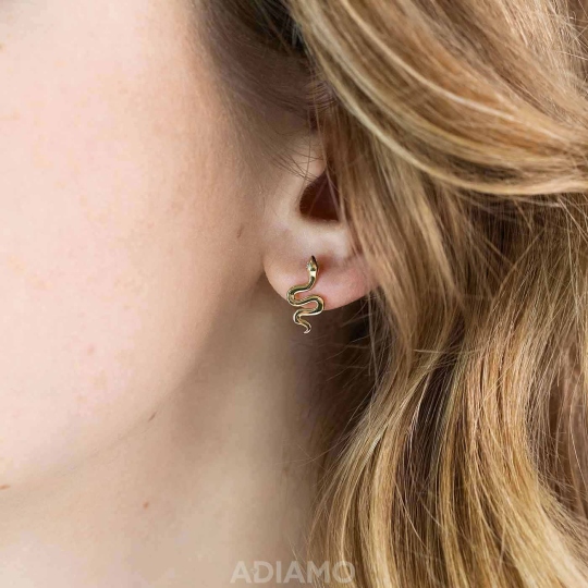 Kolczyki węże z diamentami (E88800 Y S)