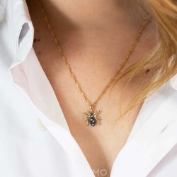 Zawieszka pająk z czarnymi diamentami (P88878 Y BD) - zdjęcie: 3