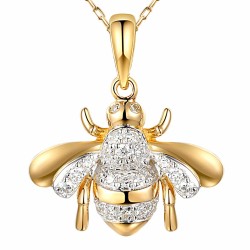 Zawieszka pszczoła z diamentami (P88875 Y) - zdjęcie: 2