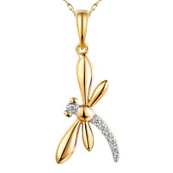 Zawieszka ważka z diamentami (P88876 Y) - zdjęcie: 2