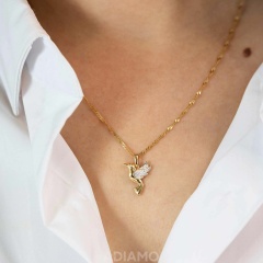 Zawieszka koliber z diamentami (P88879 Y)