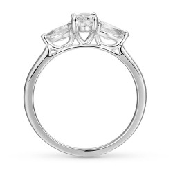 Pierścionek z białymi topazami (R72665 W WT) - zdjęcie: 5