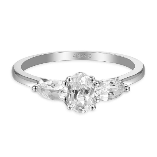 Pierścionek z białymi topazami (R72665 W WT)