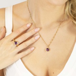 Komplet biżuterii z ametystami (Zestaw 84151) - zdjęcie: 4