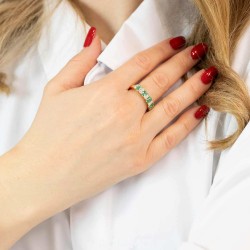 Pierścionek ze szmaragdami i diamentami (R83178 Y EM): 10 - zdjęcie: 3