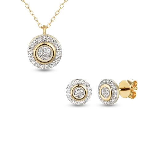 Komplet biżuterii z diamentami (Zestaw N08916+E71726)