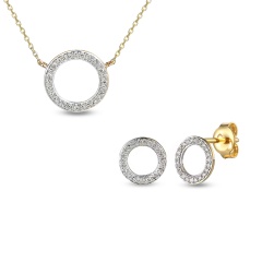 Komplet biżuterii z diamentami (E56482+N04969)