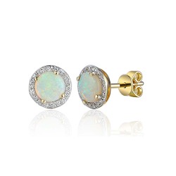 Komplet biżuterii z opalami i diamentami - zdjęcie: 4