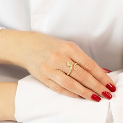 Pierścionek wąż z diamentami (R88794 Y): 14 - zdjęcie: 3