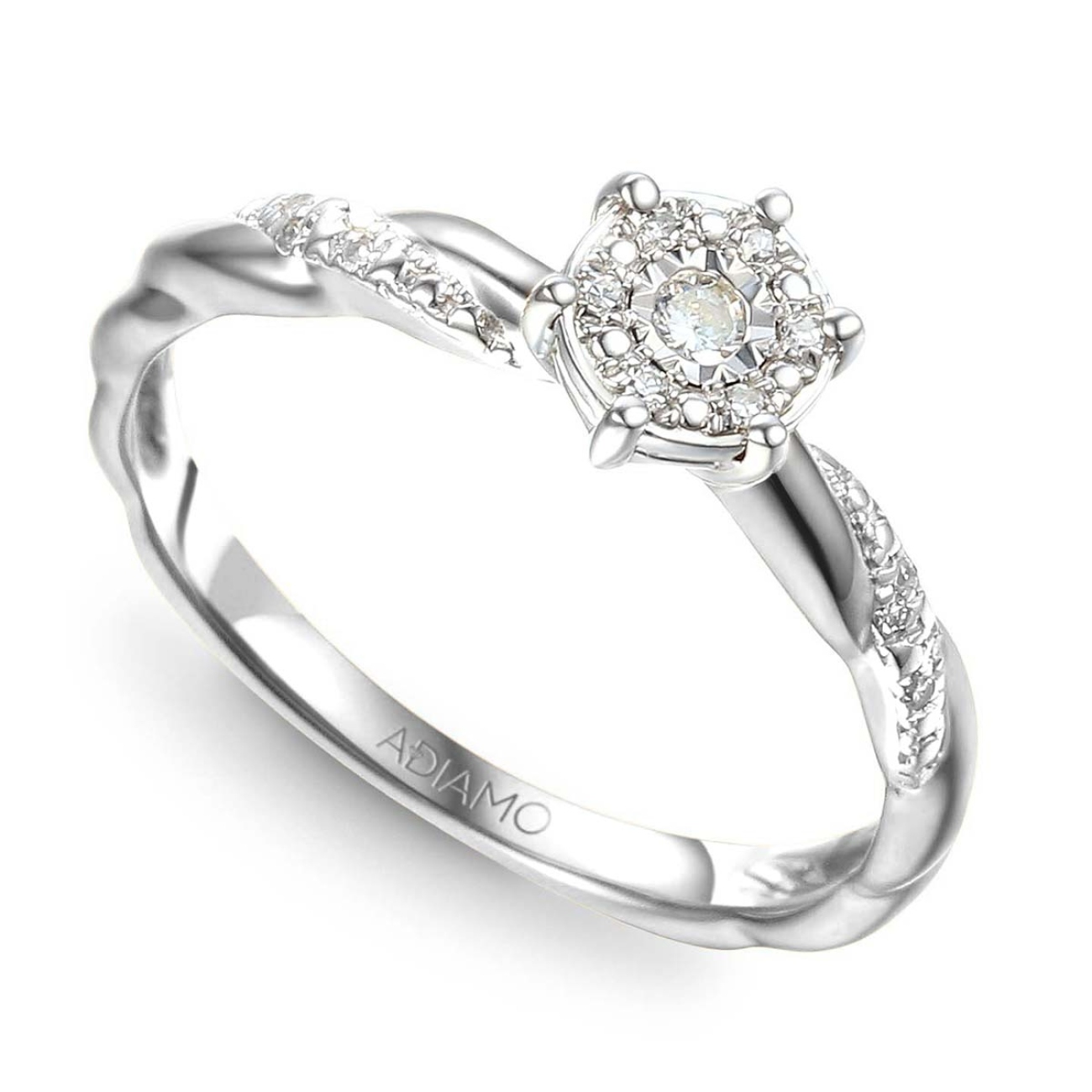 Pierścionek z diamentami (R71617 W): 19