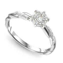 Pierścionek z diamentami (R71617 W): 19 - zdjęcie: 2