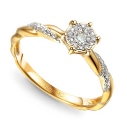 Pierścionek z diamentami (R71617 Y): 8 - zdjęcie: 2