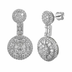 Kolczyki z diamentami (E90063 W S) - zdjęcie: 2