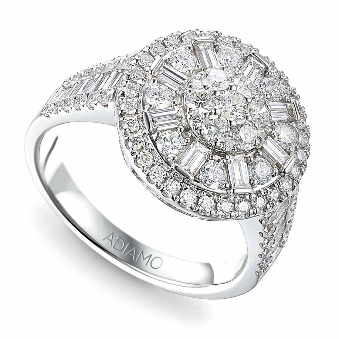 Pierścionek z diamentami (R90063 W): 8