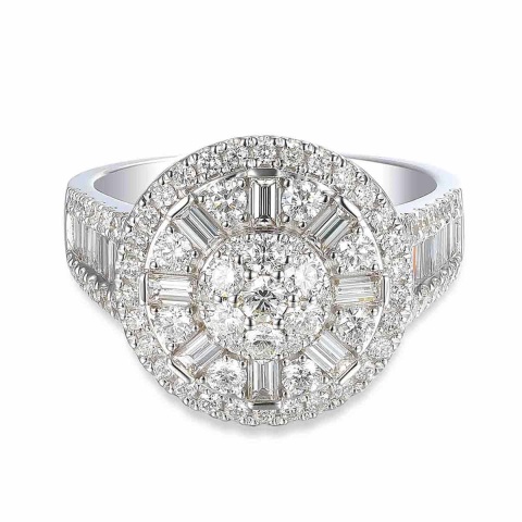 Pierścionek z diamentami (R90063 W)