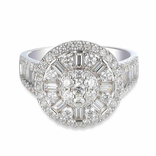 Pierścionek z diamentami (R90063 W): 15