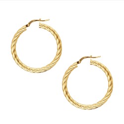 Kolczyki koła ze złota (E11427 Y A) - zdjęcie: 2