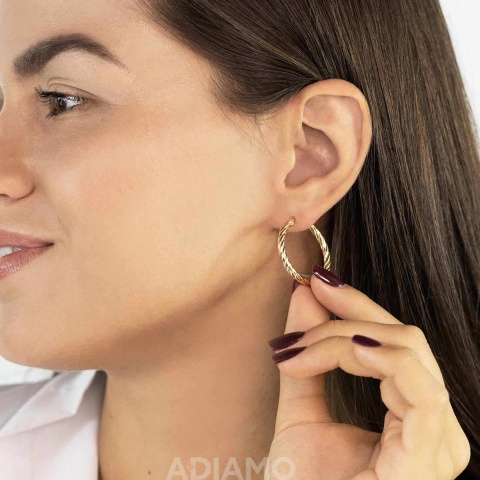 Kolczyki koła ze złota (E11427 Y A)