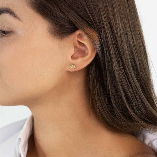 Kolczyki złote muszelki (E00751 Y S)