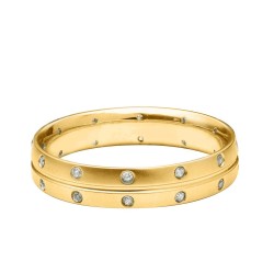 Obrączka z diamentami, 4 mm (O-R48893 Y): 7 - zdjęcie: 2