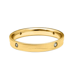 Obrączka ślubna z diamentami, 4 mm (O-R48893 Y)