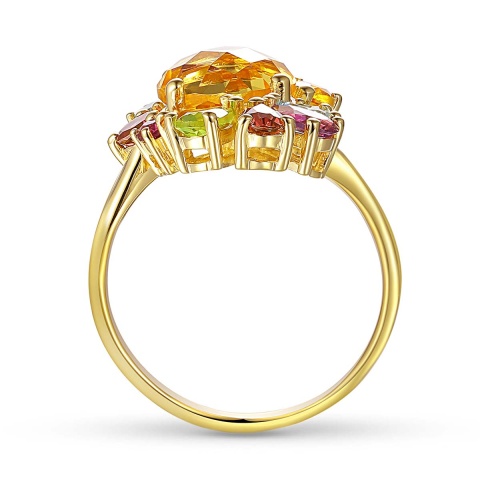 Pierścionek z kolorowymi kamieniami (R88900 Y)