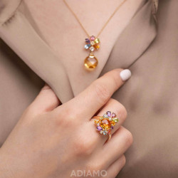 Pierścionek z kolorowymi kamieniami (R88900 Y): 8 - zdjęcie: 5