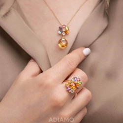 Pierścionek z kolorowymi kamieniami (R88900 Y): 8 - zdjęcie: 5