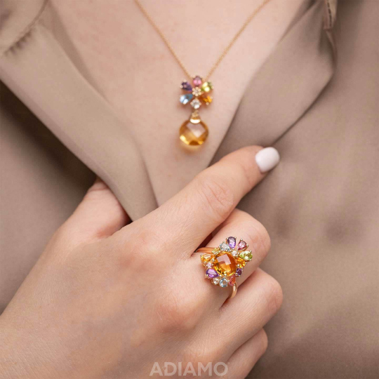 Pierścionek z kolorowymi kamieniami (R88900 Y): 8