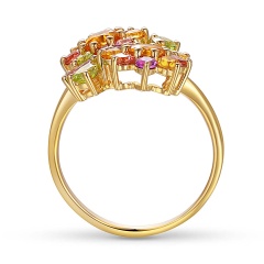 Pierścionek z kolorowymi kamieniami (R88897 Y)