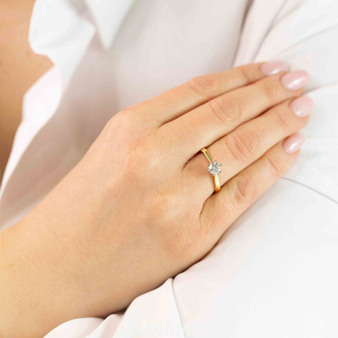 Pierścionek z diamentem (R39803 YW 0,40ct)