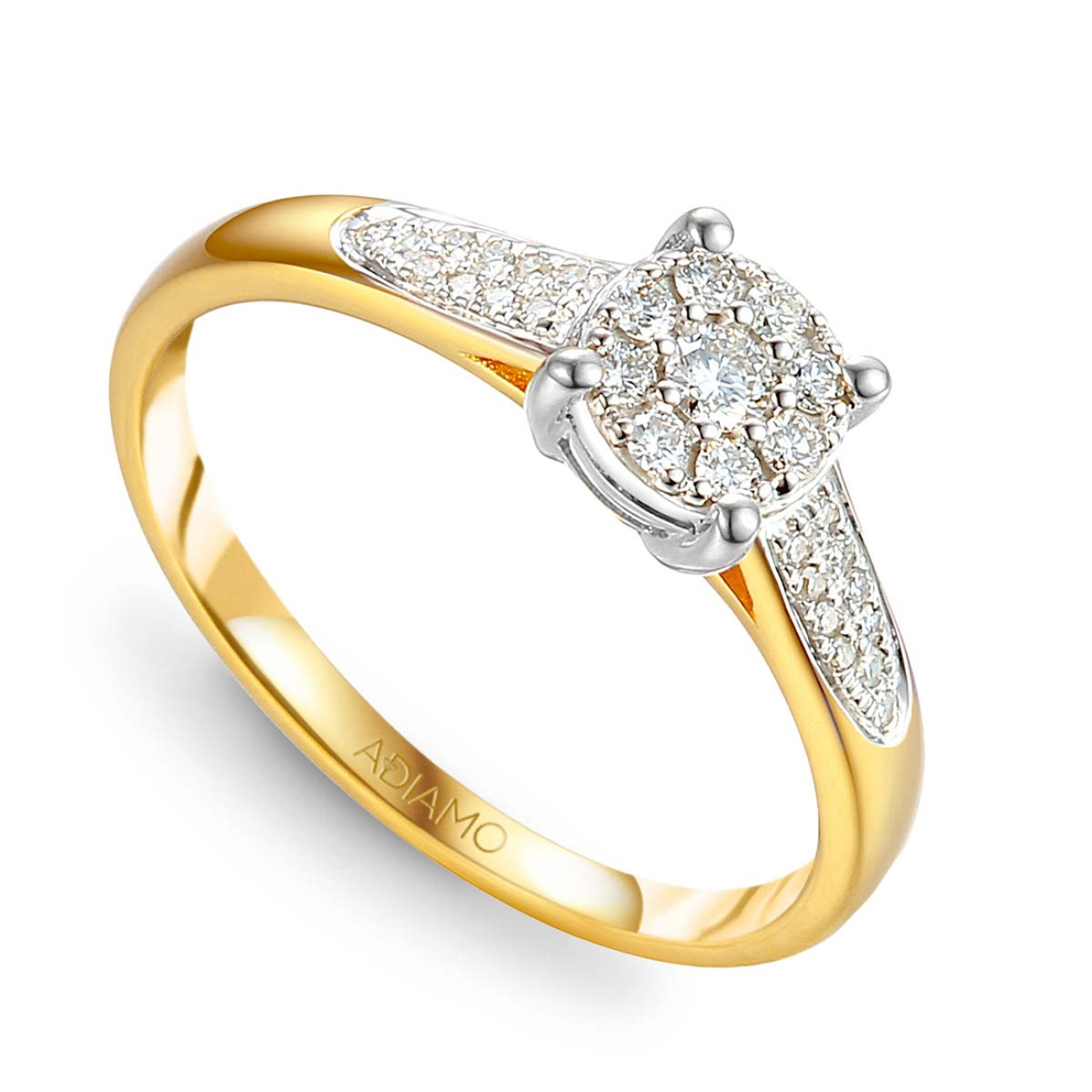 Pierścionek z diamentami (R81523 YW): 12