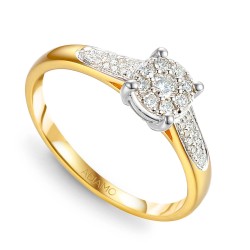 Pierścionek z diamentami (R81523 YW): 12 - zdjęcie: 2