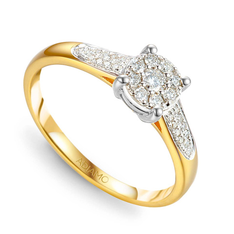 Pierścionek z diamentami (R81523 YW)