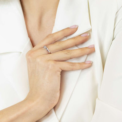 Pierścionek z diamentami (R73496 W 0,13ct) - zdjęcie: 3