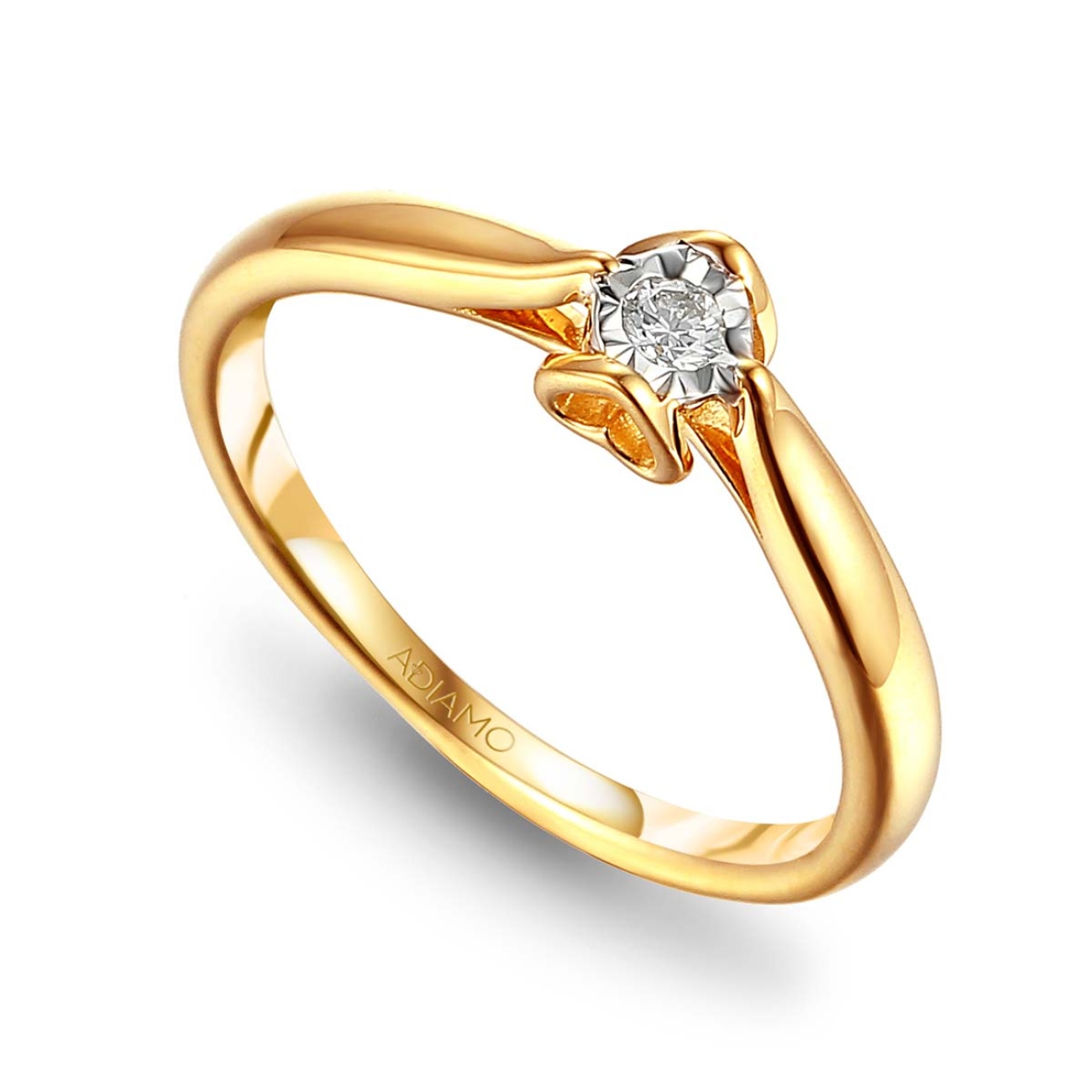 Pierścionek serce z diamentami (R67072 Y 0,06ct): 10