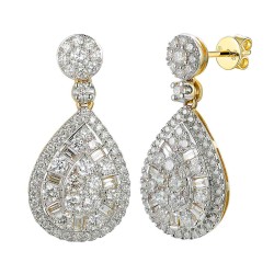 Kolczyki z diamentami (E90062 Y S) - zdjęcie: 2