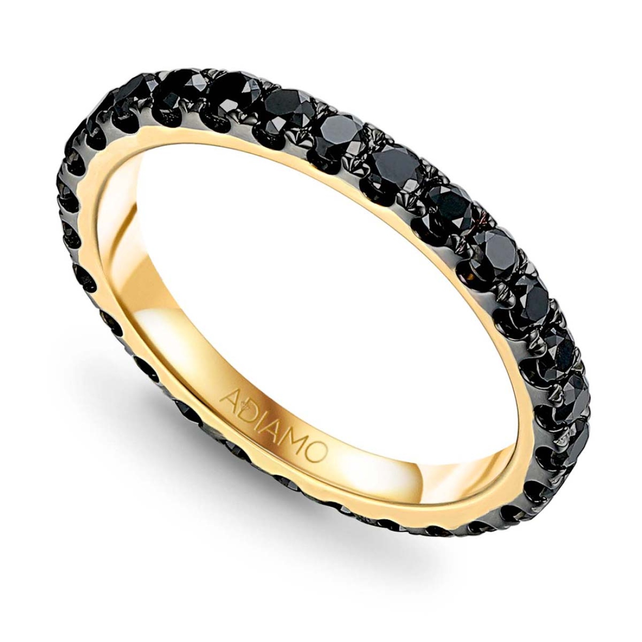 Pierścionek obrączkowy z czarnymi diamentami (R79366 Y BD): 14