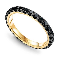 Pierścionek obrączkowy z czarnymi diamentami (R79366 Y BD): 14 - zdjęcie: 2