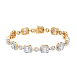 Bransoletka z diamentami (B07566 Y G) - zdjęcie: 2