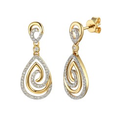 Kolczyki z diamentami (E45573 Y S) - zdjęcie: 2