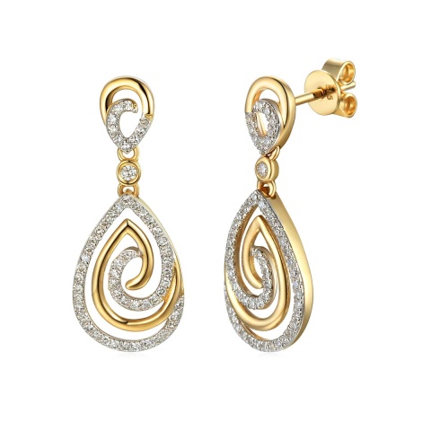 Kolczyki z diamentami (E45573 Y S)