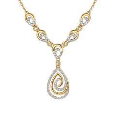 Naszyjnik z diamentami (N03100 Y G) - zdjęcie: 2