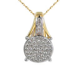 Zawieszka z diamentami (P86385 YW 0,16ct) - zdjęcie: 2