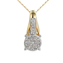 Zawieszka z diamentami (P86385 YW 0,07ct) - zdjęcie: 2