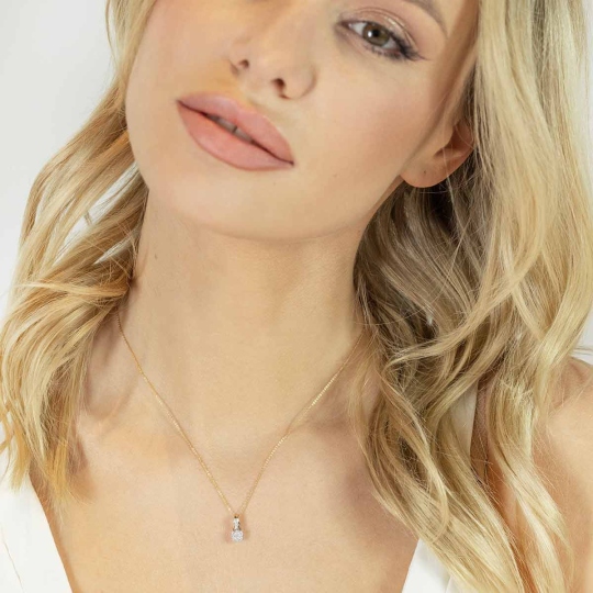 Zawieszka z diamentami (P86385 YW 0,07ct)