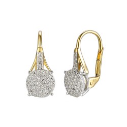 Kolczyki z diamentami (E86385 YW P 0,26ct) - zdjęcie: 2