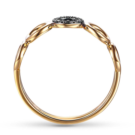 Pierścionek z czarnymi diamentami (R75325 Y BD): 14